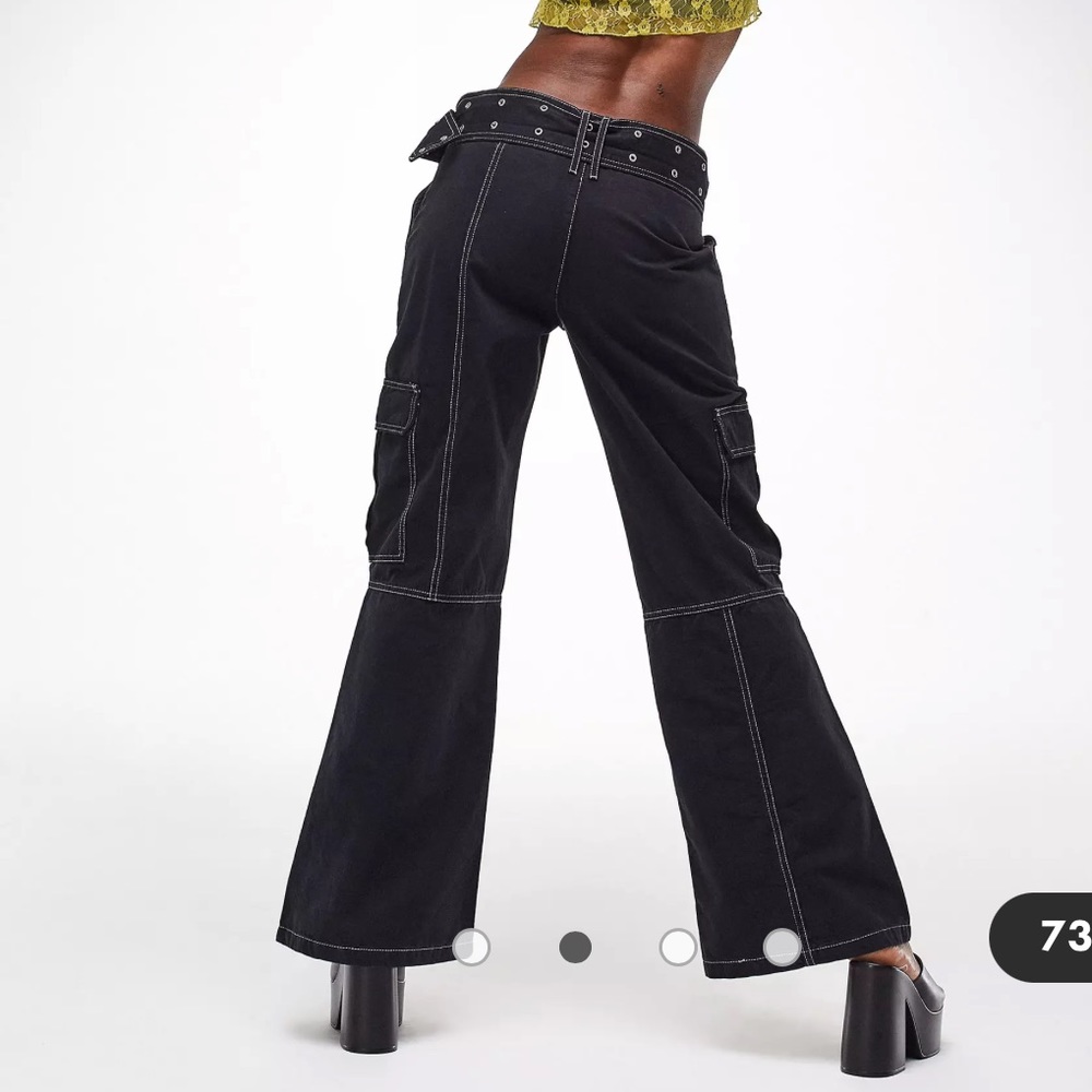 Vintage Black punk style distressed jeans